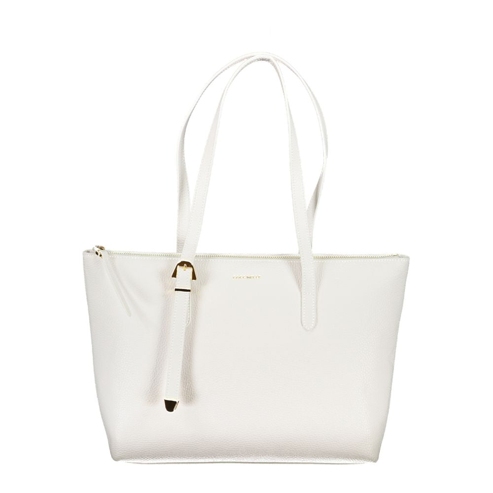 Coccinelle White Leather Handbag - DEA STILOSA MILANO