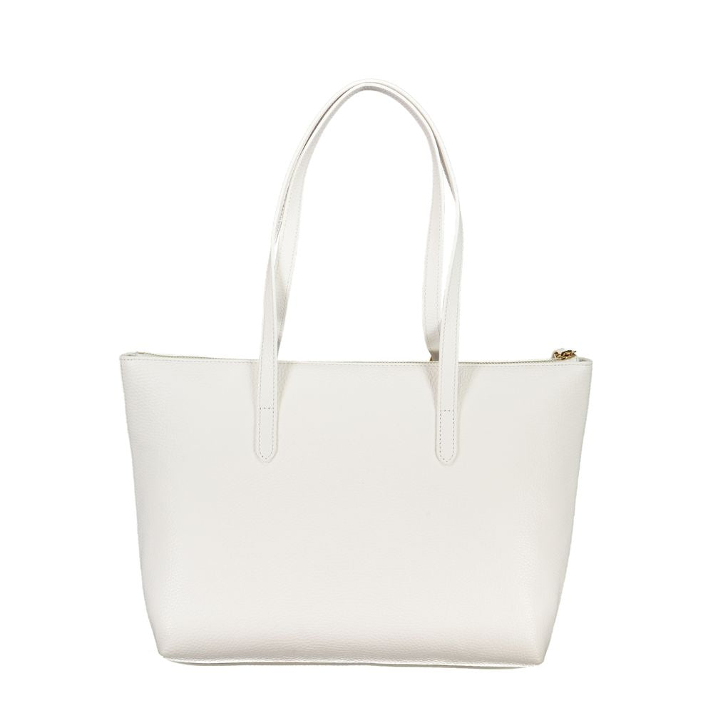 Coccinelle White Leather Handbag - DEA STILOSA MILANO