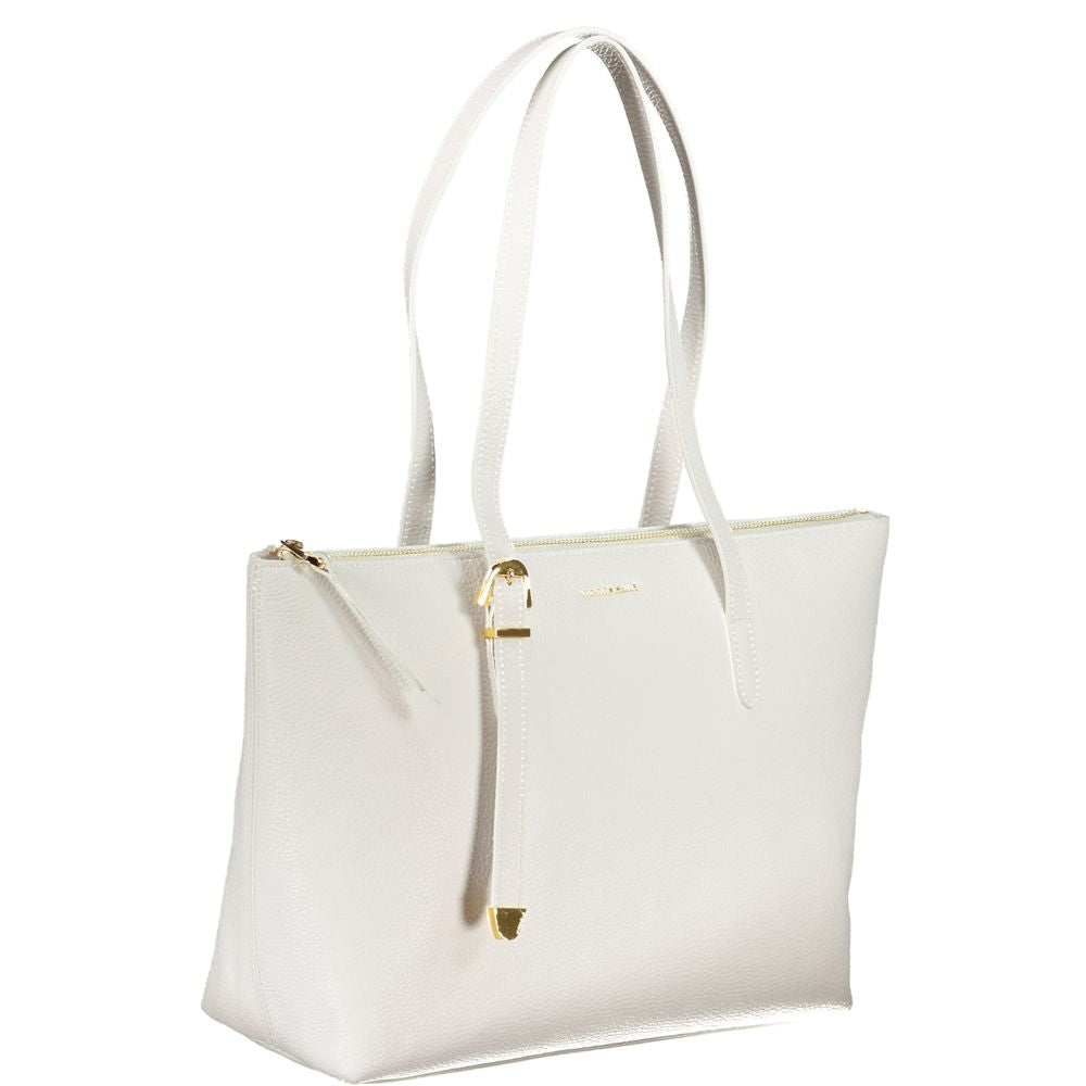 Coccinelle White Leather Handbag - DEA STILOSA MILANO