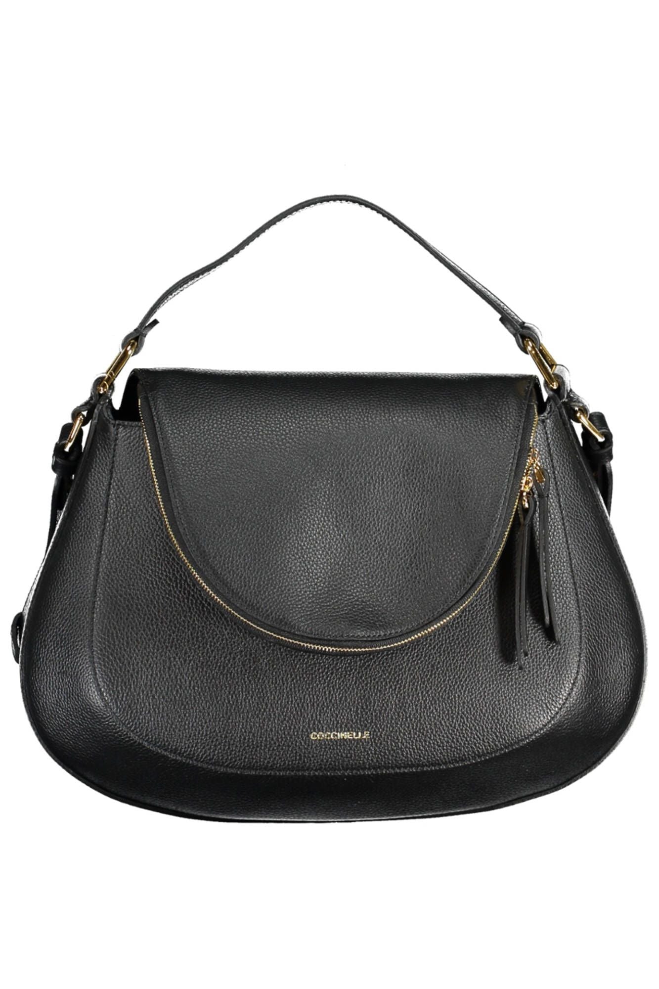 Coccinelle Elegant Black Leather Handbag with Versatile Strap - DEA STILOSA MILANO