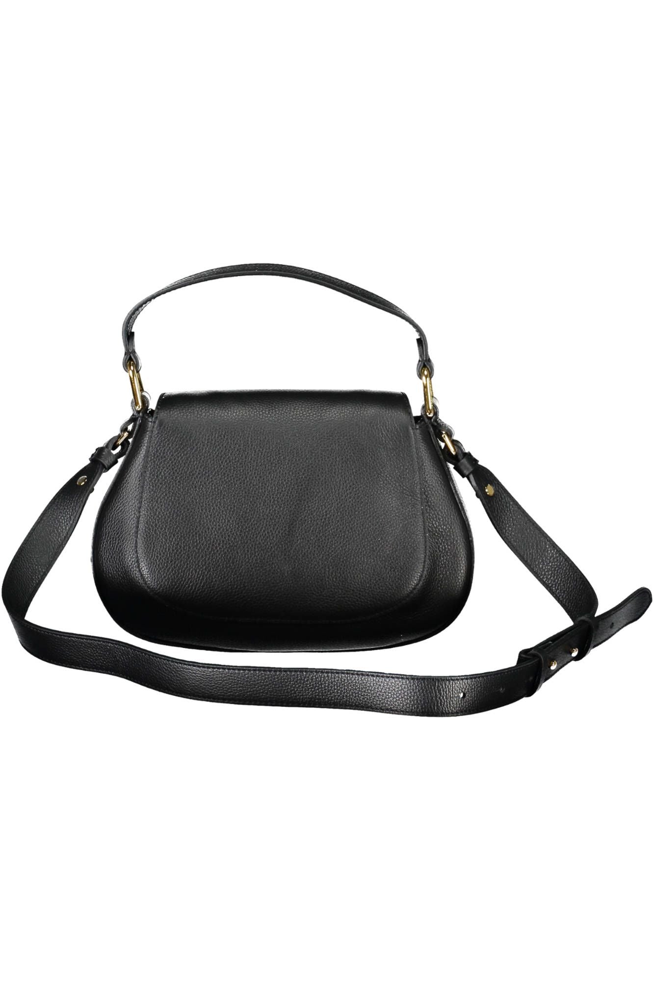 Coccinelle Elegant Black Leather Handbag with Adjustable Strap - DEA STILOSA MILANO
