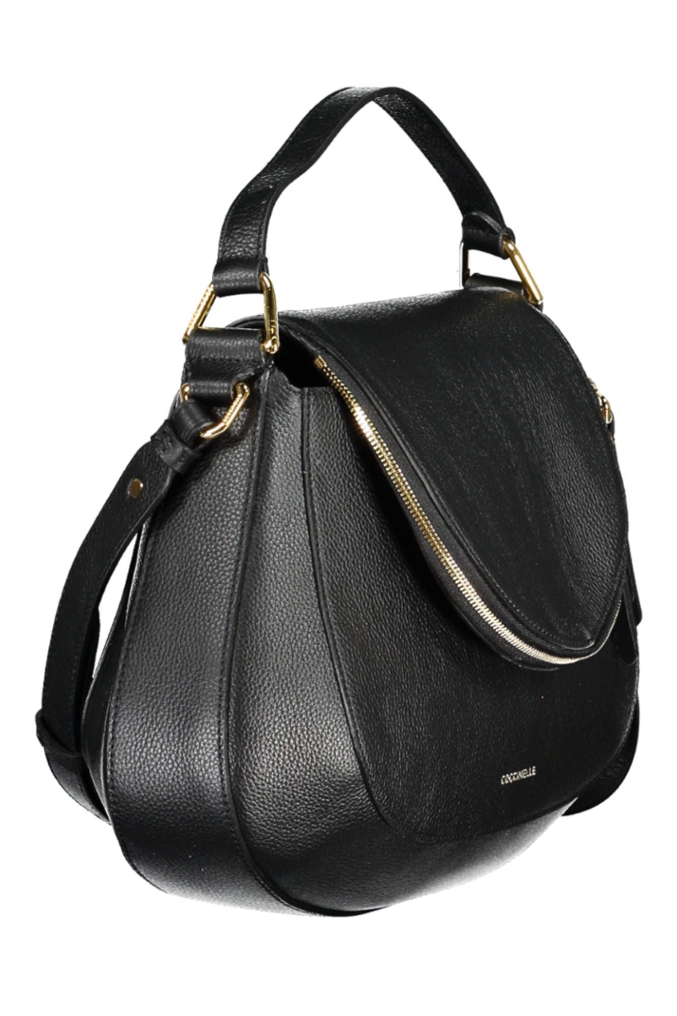 Coccinelle Elegant Black Leather Handbag with Versatile Strap - DEA STILOSA MILANO