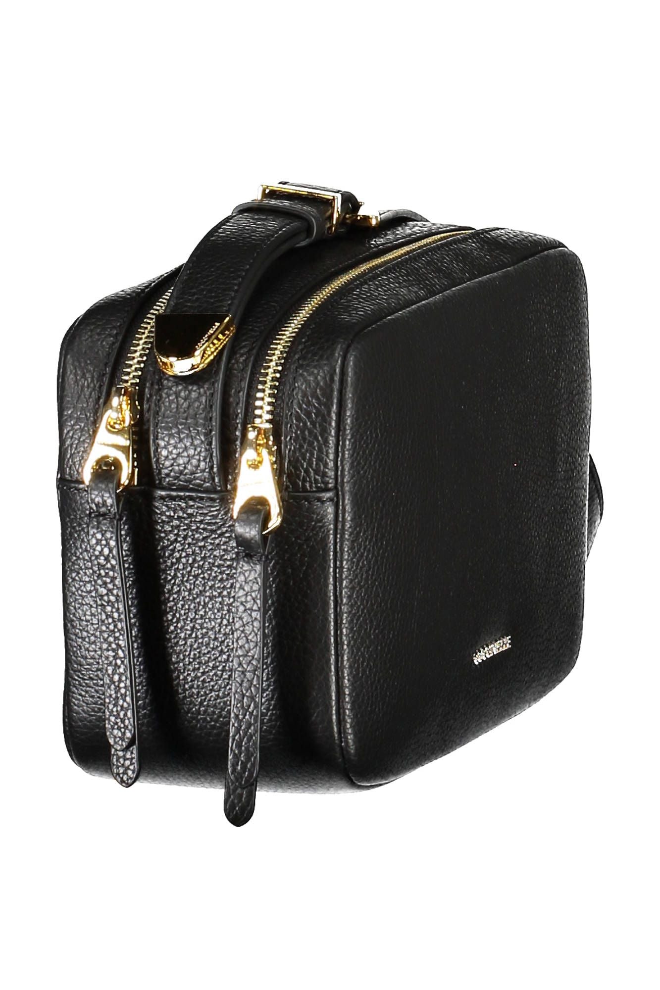 Coccinelle Elegant Black Leather Shoulder Bag with Logo - DEA STILOSA MILANO