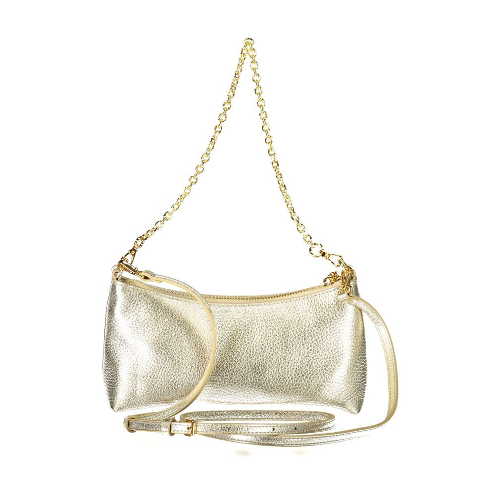 Coccinelle Gold Leather Handbag - DEA STILOSA MILANO
