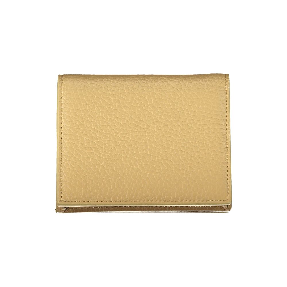 Coccinelle Beige Leather Wallet - DEA STILOSA MILANO