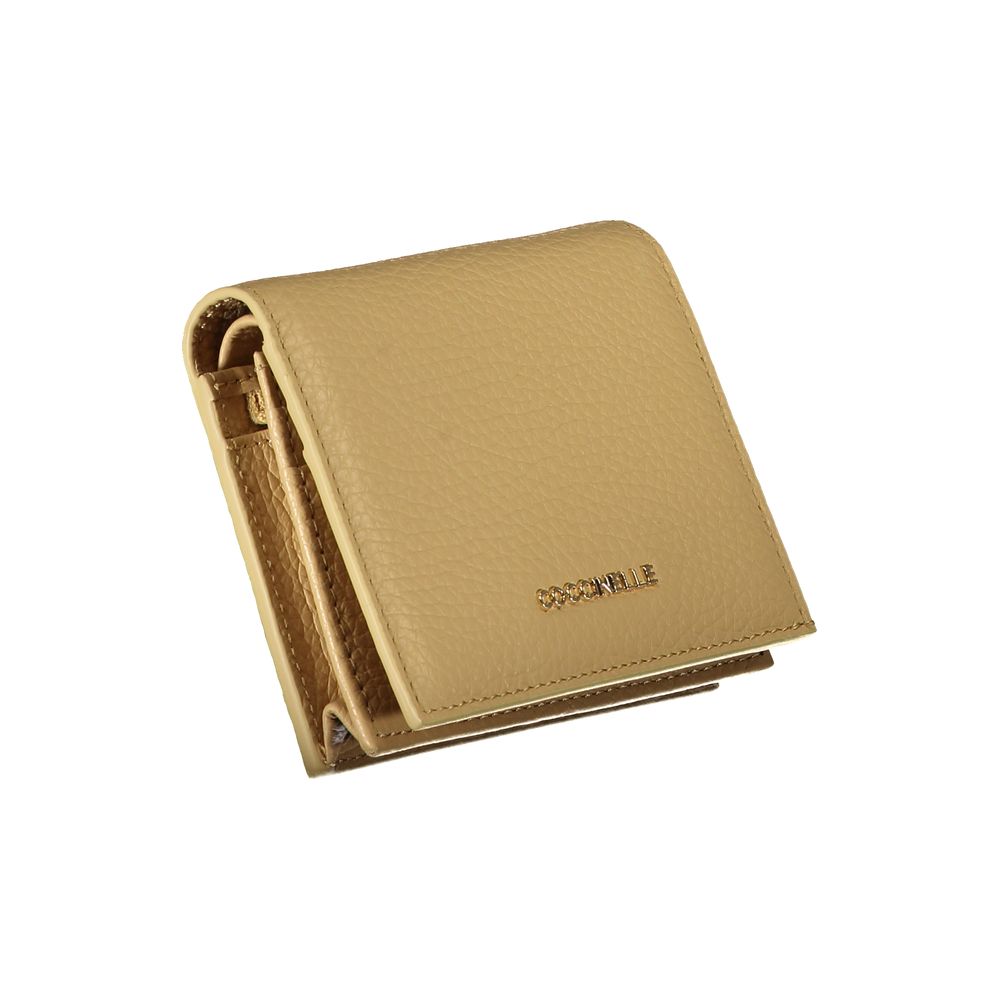 Coccinelle Beige Leather Wallet - DEA STILOSA MILANO
