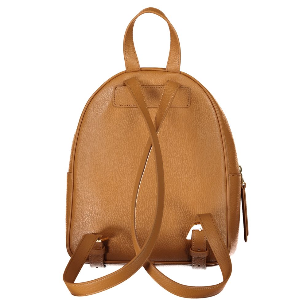 Coccinelle Brown Leather Backpack - DEA STILOSA MILANO