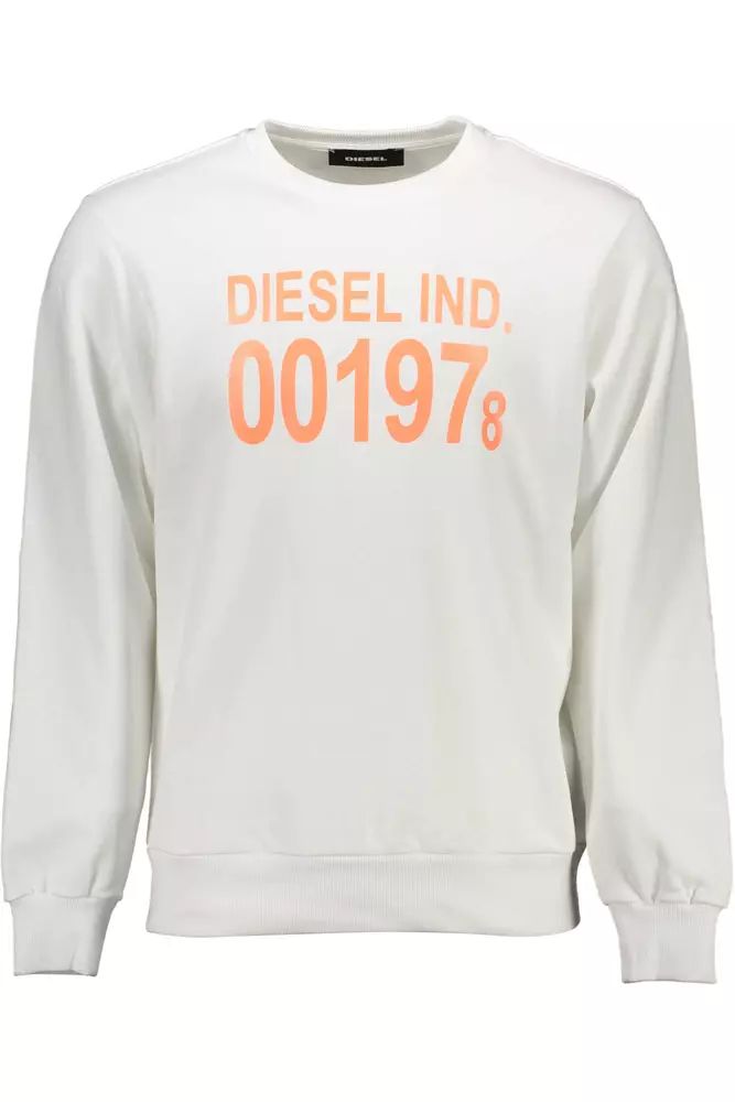 Diesel White Cotton Sweater - DEA STILOSA MILANO