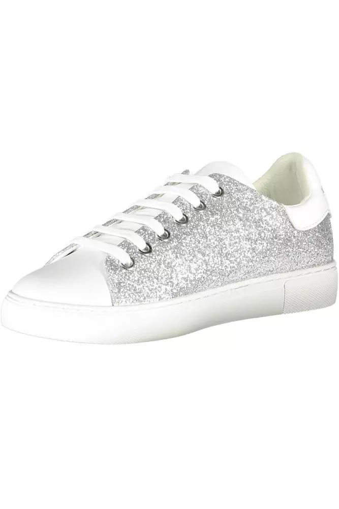 Emporio Armani Silver Polyester Sneaker - DEA STILOSA MILANO