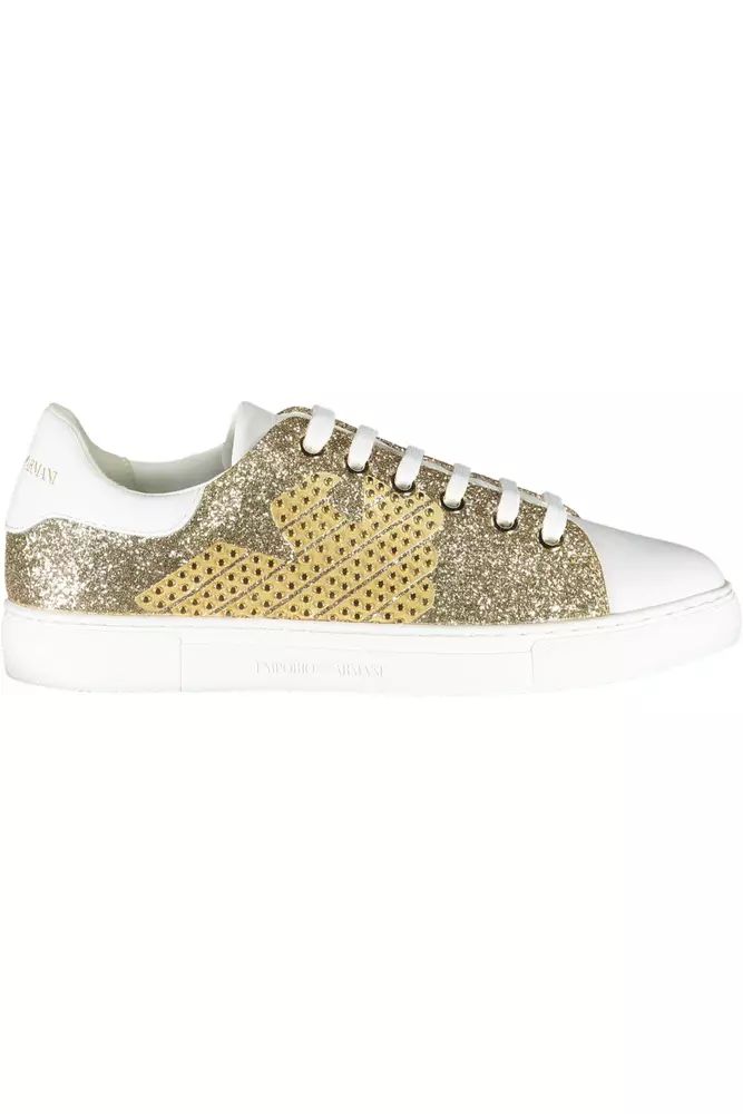 Emporio Armani Gold Polyester Sneaker - DEA STILOSA MILANO