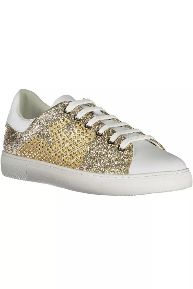 Emporio Armani Gold Polyester Sneaker - DEA STILOSA MILANO