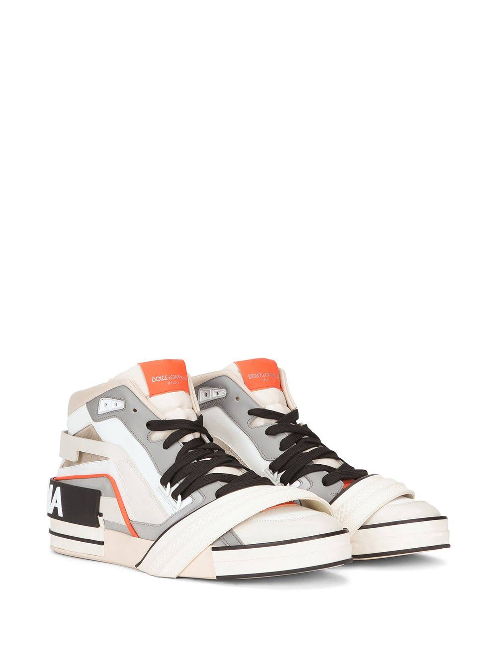Dolce & Gabbana Multicolor Leather High Top Sneakers Shoes - DEA STILOSA MILANO