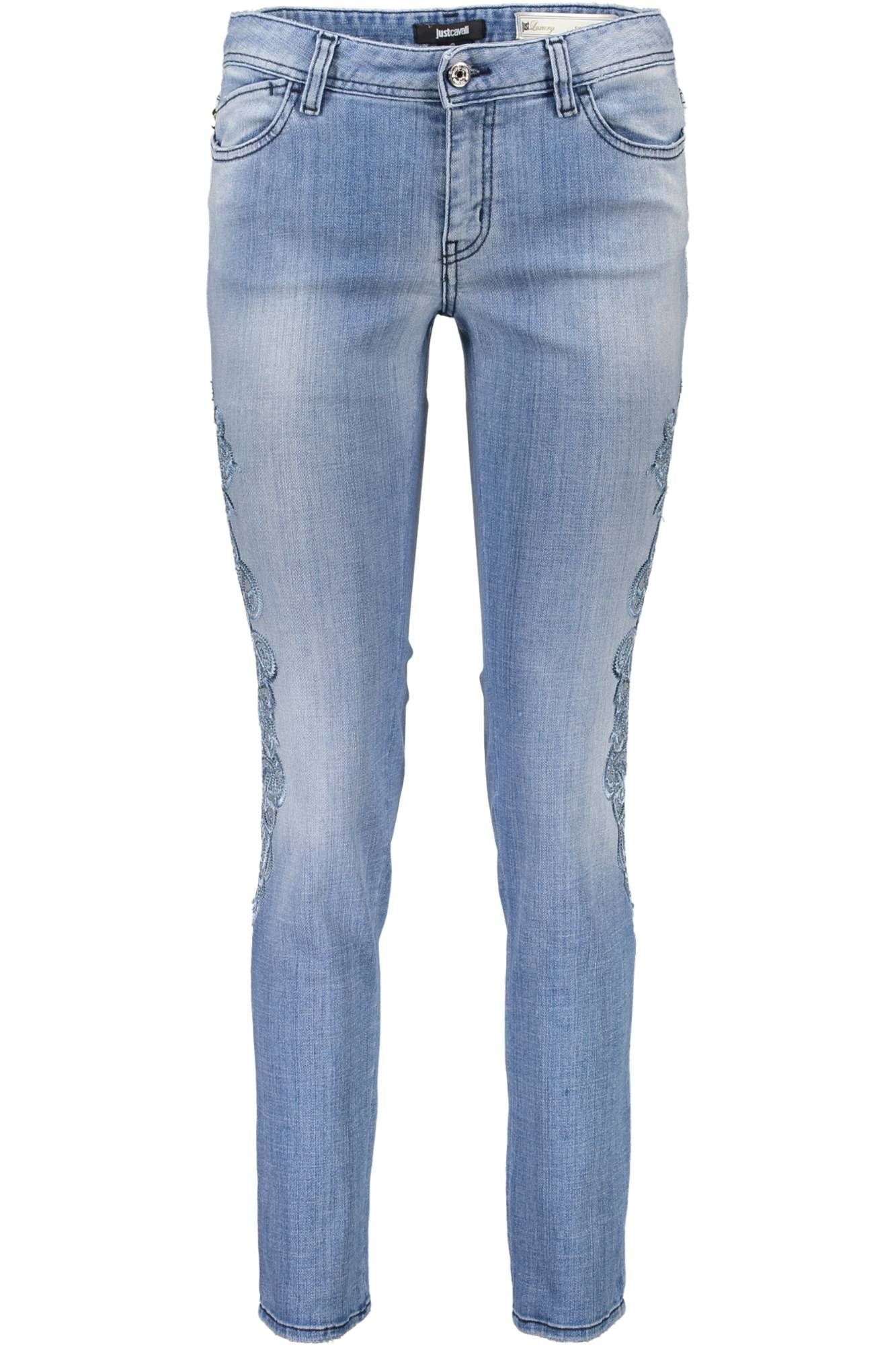 Just Cavalli Light Blue Cotton Jeans & Pant - DEA STILOSA MILANO
