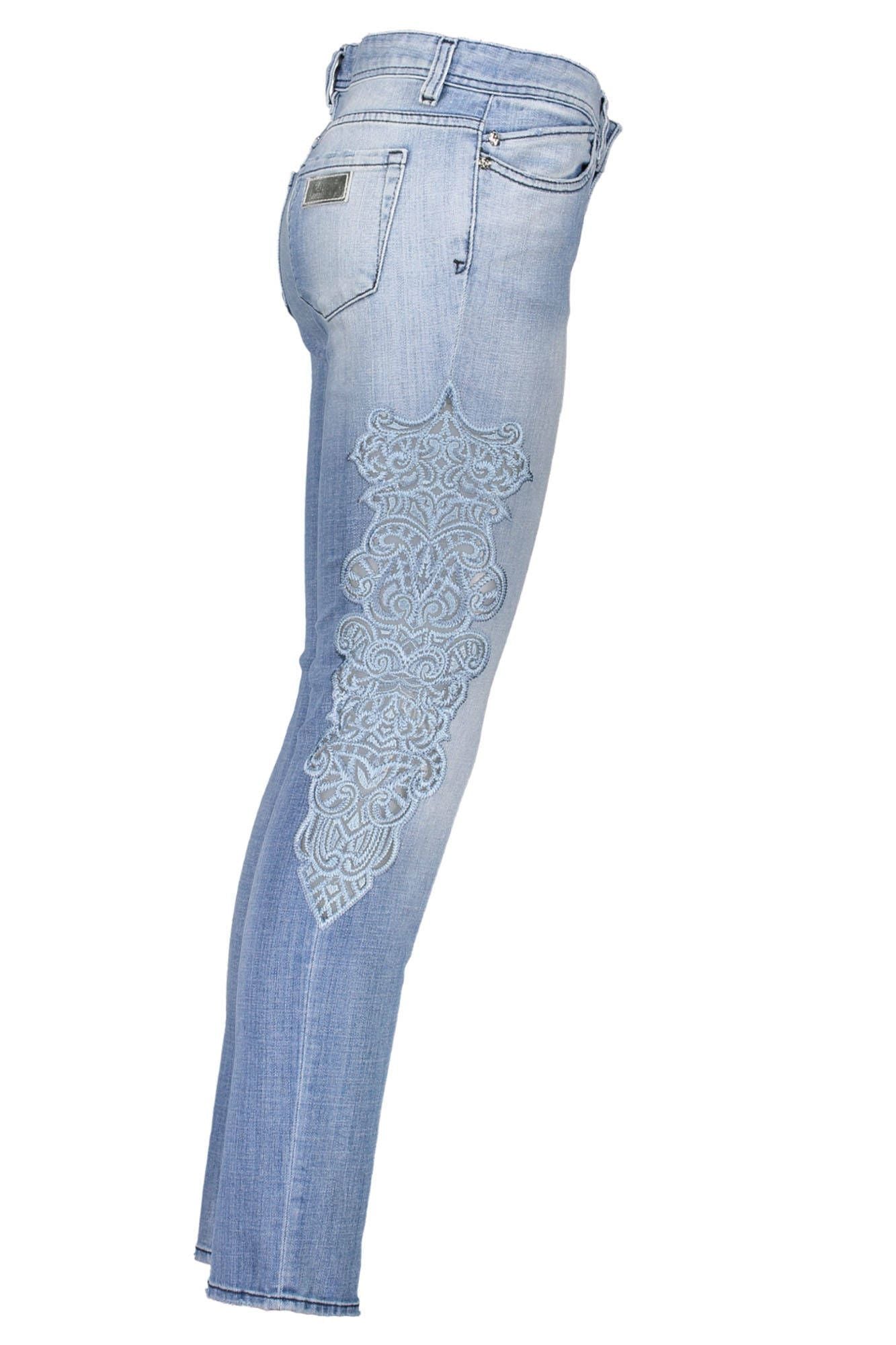 Just Cavalli Light Blue Cotton Jeans & Pant - DEA STILOSA MILANO