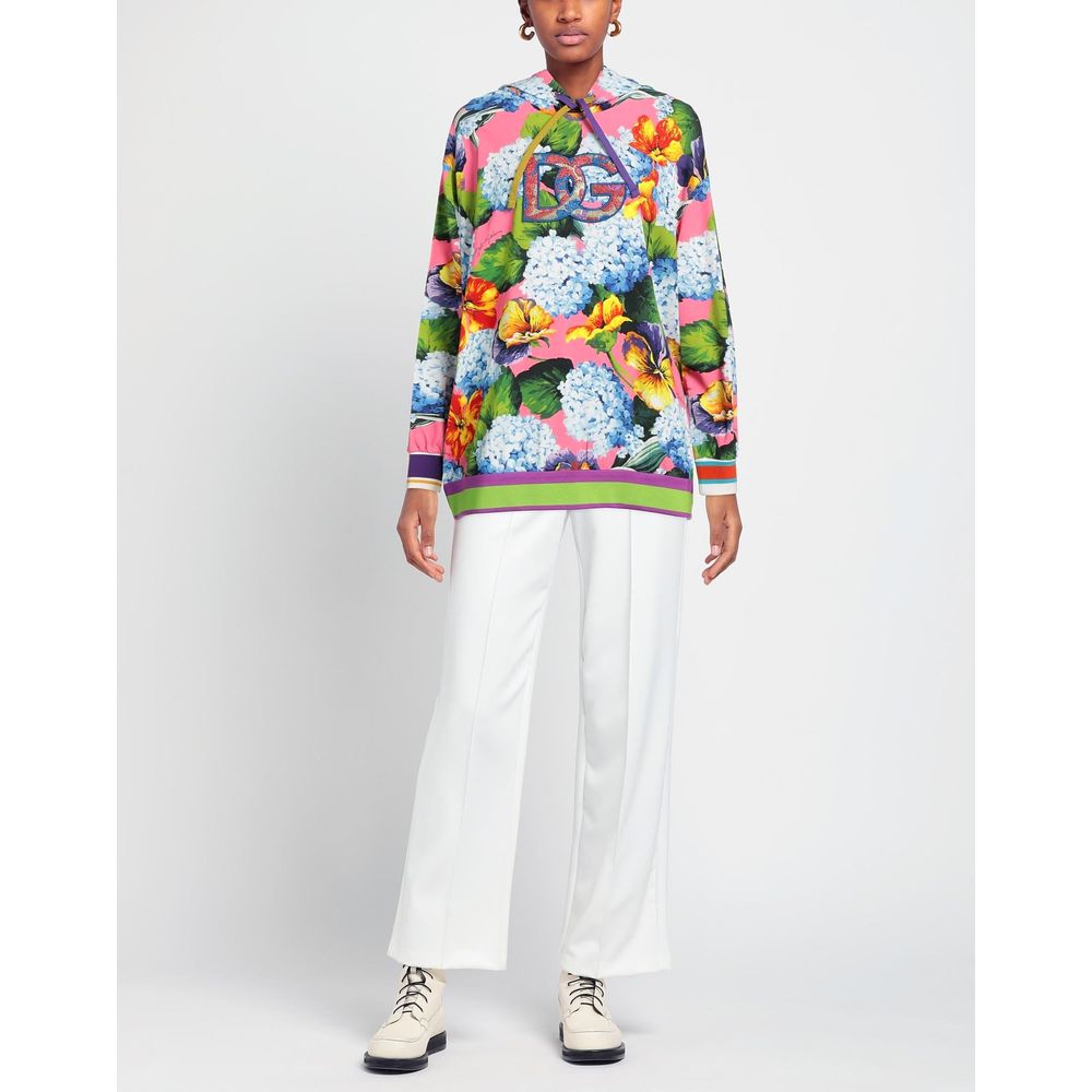 Dolce & Gabbana Elegant Floral Viscose Hoodie - DEA STILOSA MILANO