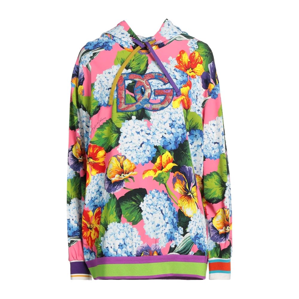 Dolce & Gabbana Elegant Floral Viscose Hoodie - DEA STILOSA MILANO