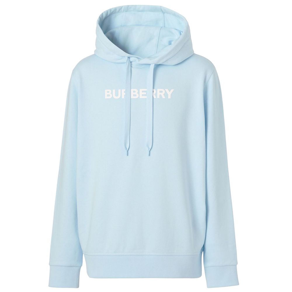 Burberry Elegant Light Blue Cotton Hoodie - DEA STILOSA MILANO