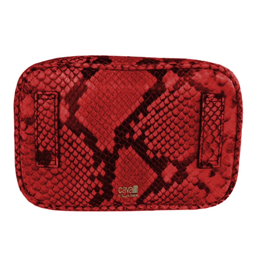 Cavalli Class Chic Python-Print Calfskin Clutch with Metallic Accent - DEA STILOSA MILANO