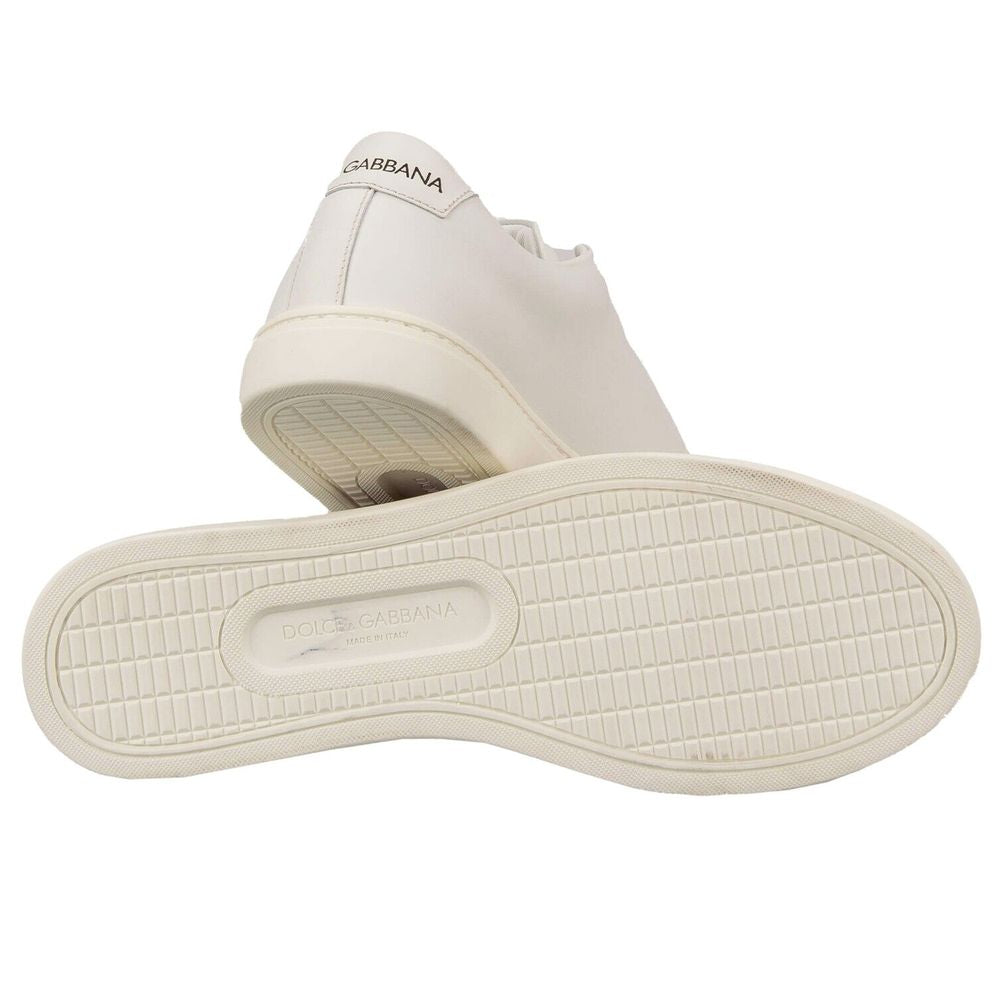 Dolce & Gabbana White Leather Di Calfskin Sneaker - DEA STILOSA MILANO