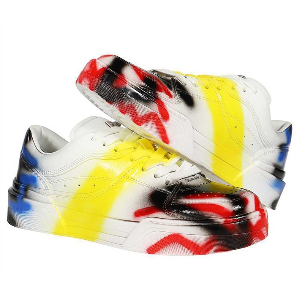Dolce & Gabbana Multicolor Leather Di Calfskin Sneaker - DEA STILOSA MILANO