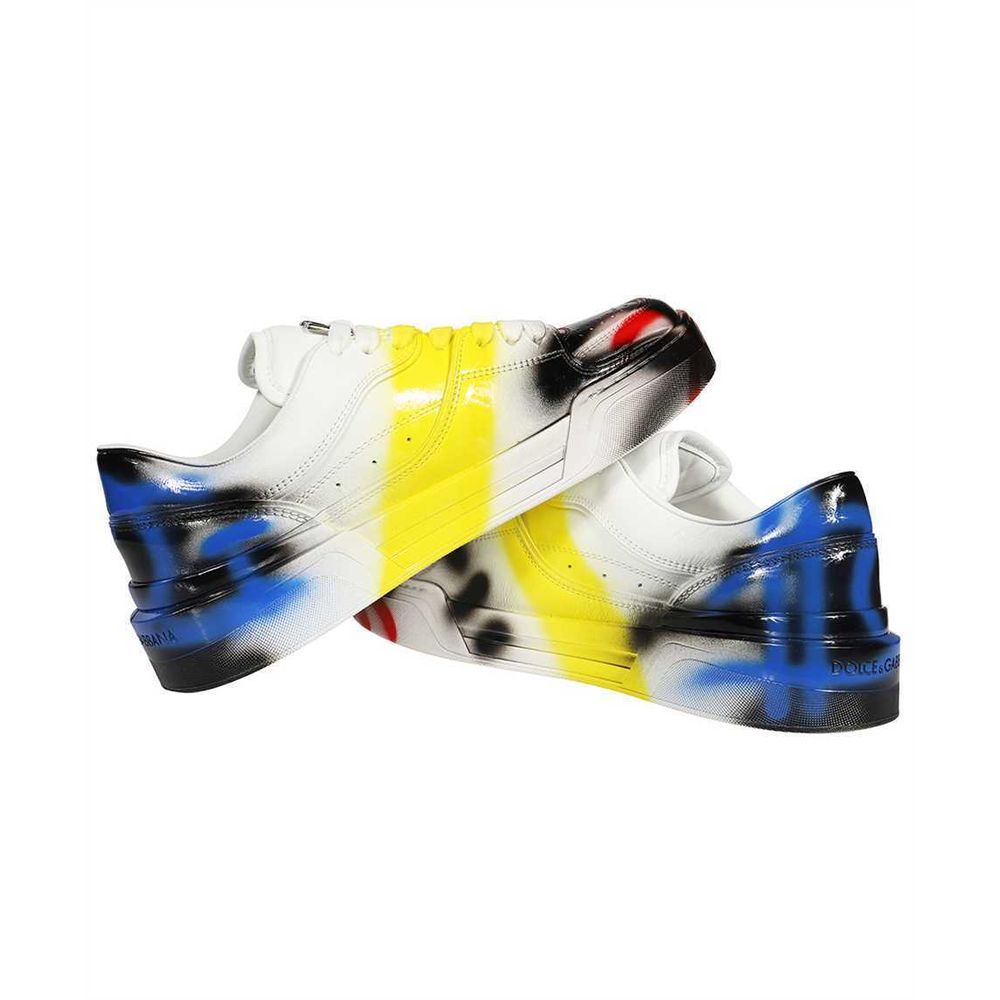 Dolce & Gabbana Multicolor Leather Di Calfskin Sneaker - DEA STILOSA MILANO