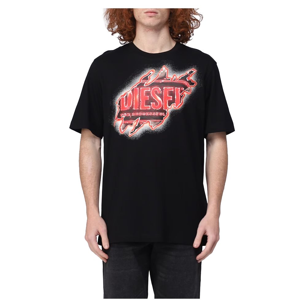 Diesel Black Cotton T-Shirt - DEA STILOSA MILANO