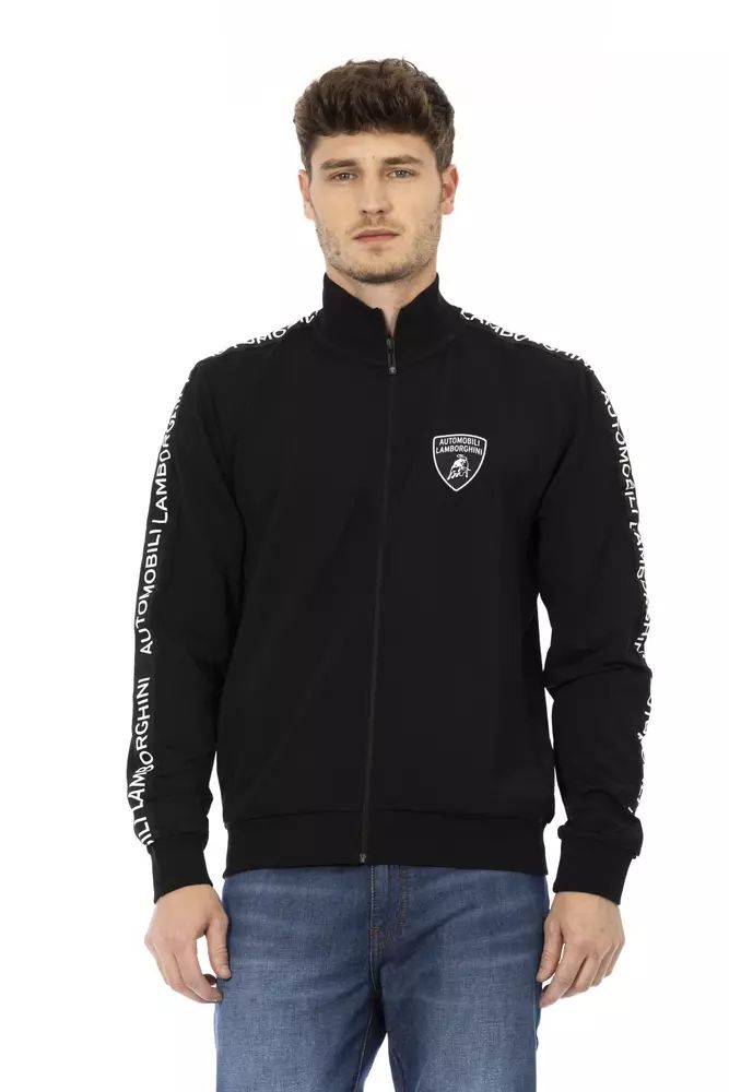 Automobili Lamborghini Sleek Zippered Sweatshirt with Shield Logo - DEA STILOSA MILANO