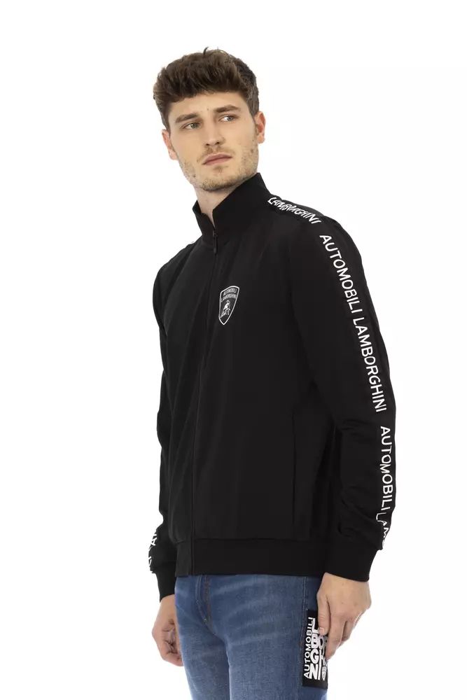 Automobili Lamborghini Sleek Zippered Sweatshirt with Shield Logo - DEA STILOSA MILANO