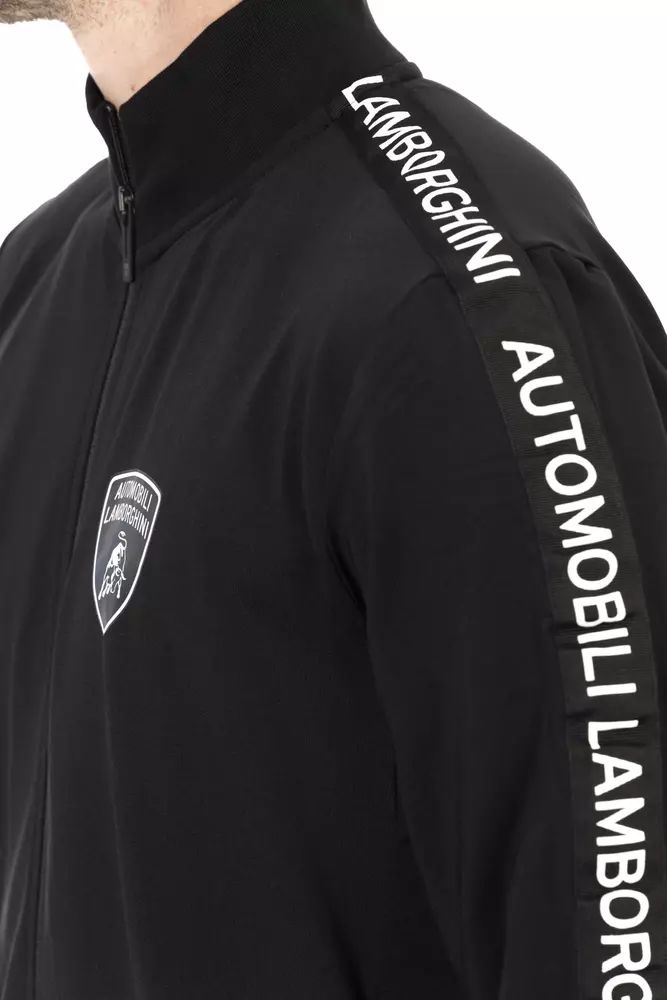 Automobili Lamborghini Sleek Zippered Sweatshirt with Shield Logo - DEA STILOSA MILANO