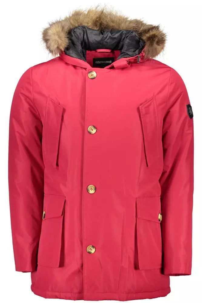 Roberto Cavalli Pink Polyester Jacket - DEA STILOSA MILANO