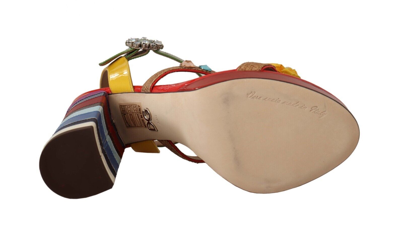 Dolce & Gabbana Multicolor Floral Ankle Strap Heels - DEA STILOSA MILANO