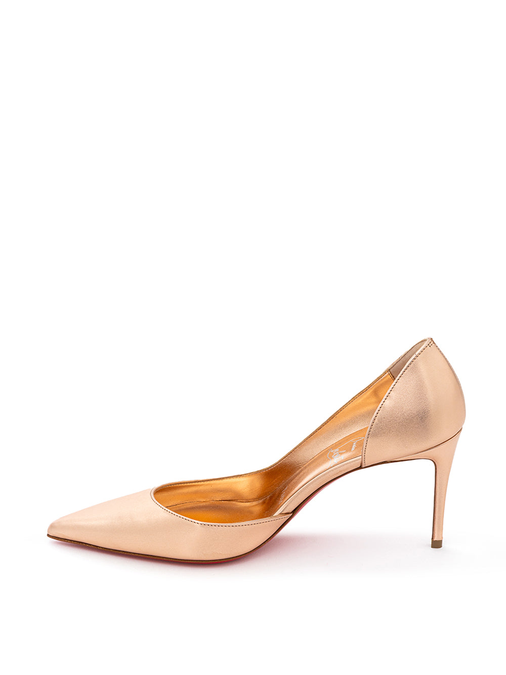 Christian Louboutin Iriza 85 Décolleté in Pink Metallic Leather - DEA STILOSA MILANO