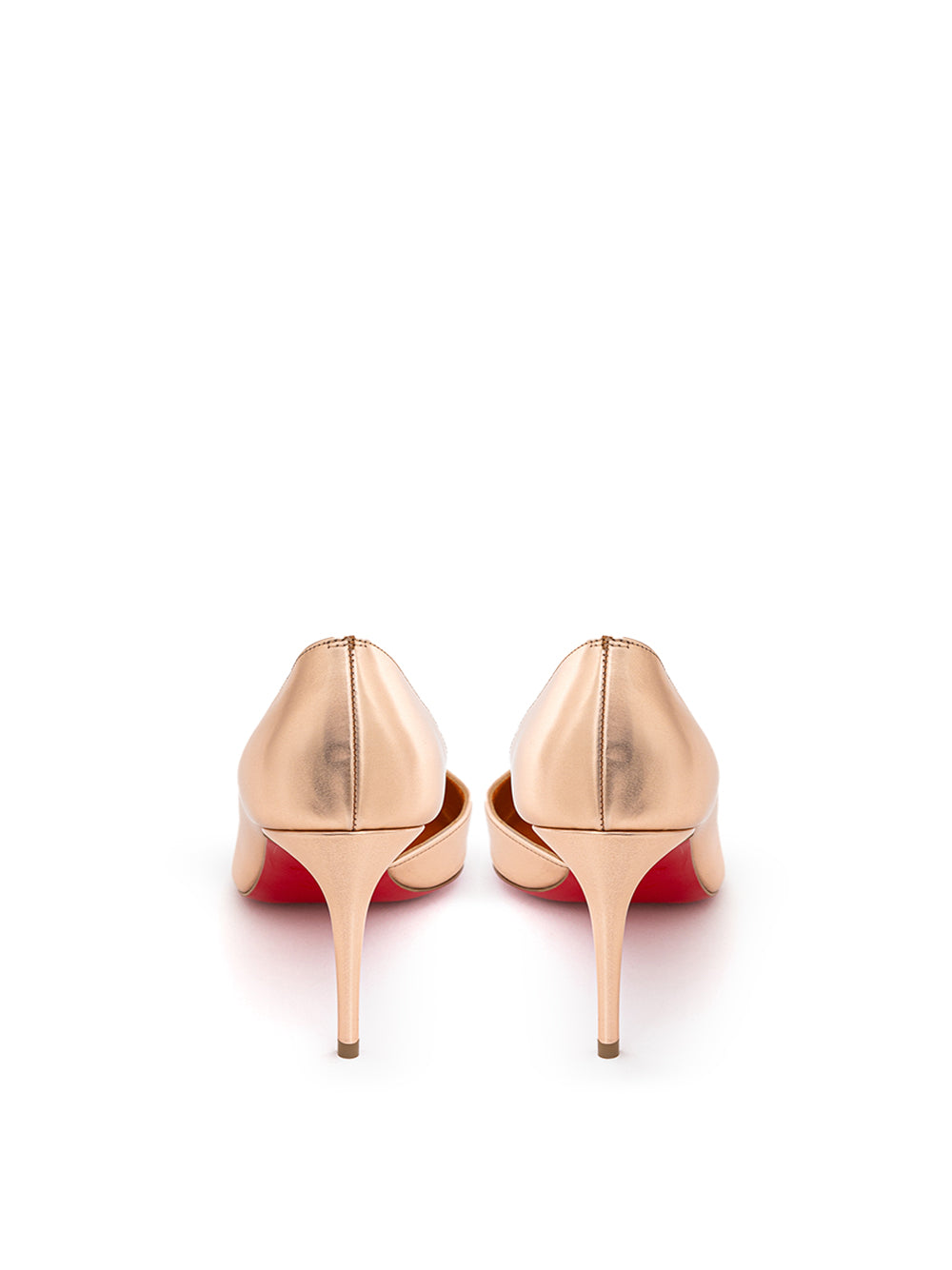 Christian Louboutin Iriza 85 Décolleté in Pink Metallic Leather - DEA STILOSA MILANO