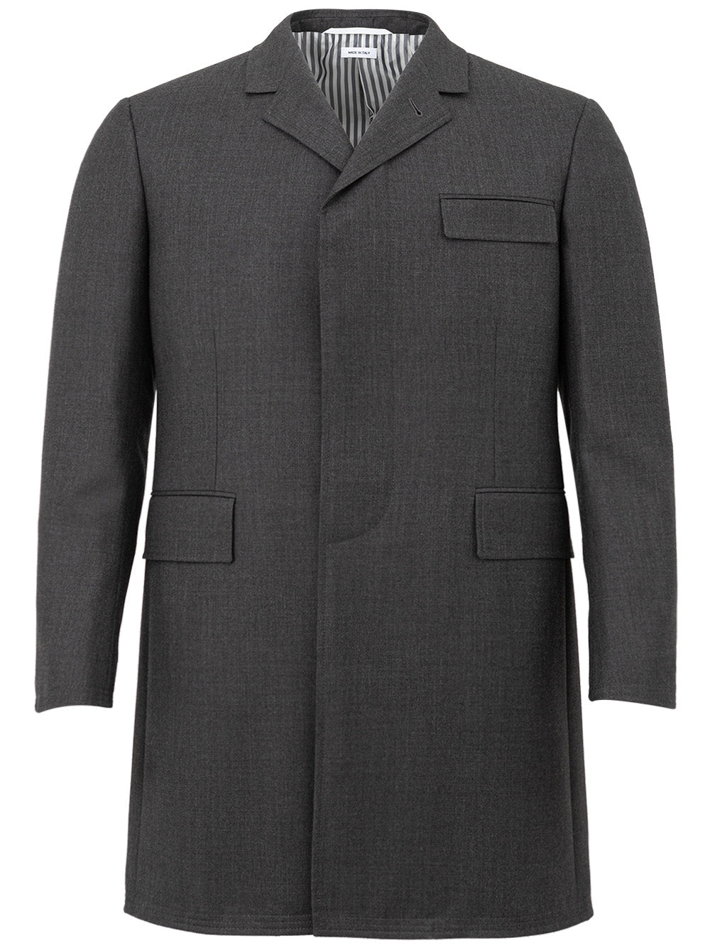 Thom Browne Chesterfield Overcoat Grey - DEA STILOSA MILANO