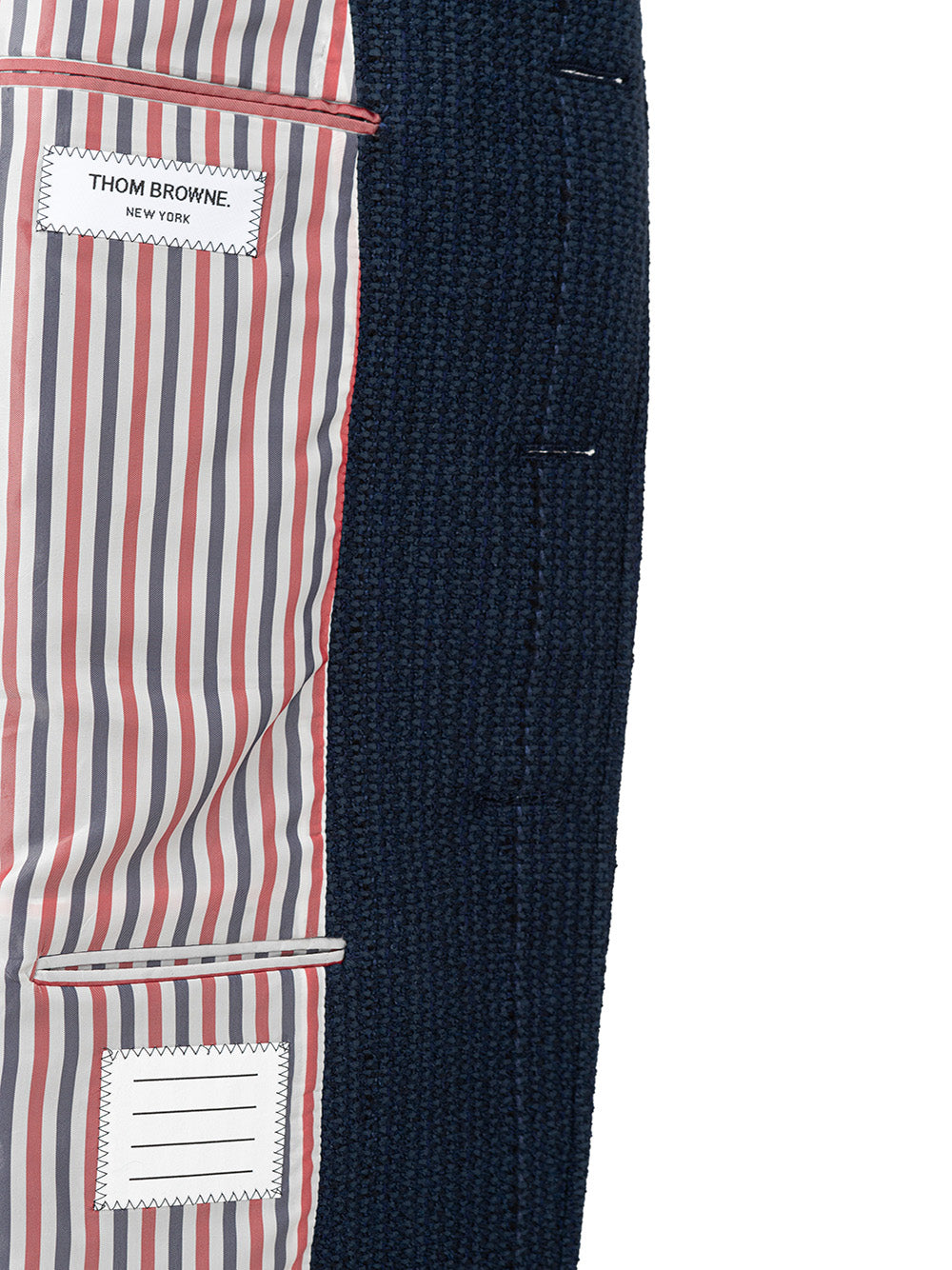 Thom Browne Chesterfield Overcoat Blue in Tweed - DEA STILOSA MILANO