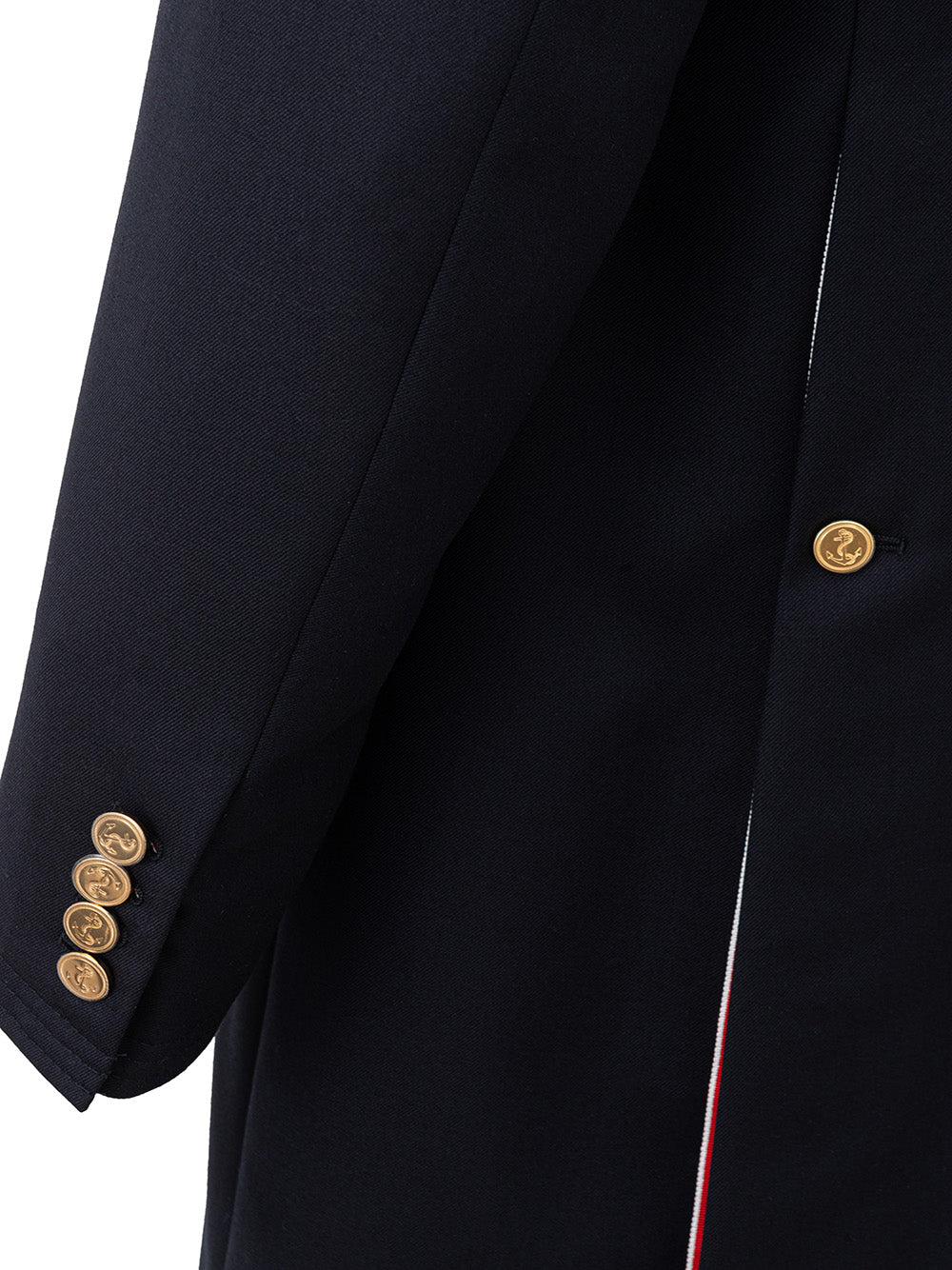 Thom Browne Chesterfield Overcoat Blue - DEA STILOSA MILANO