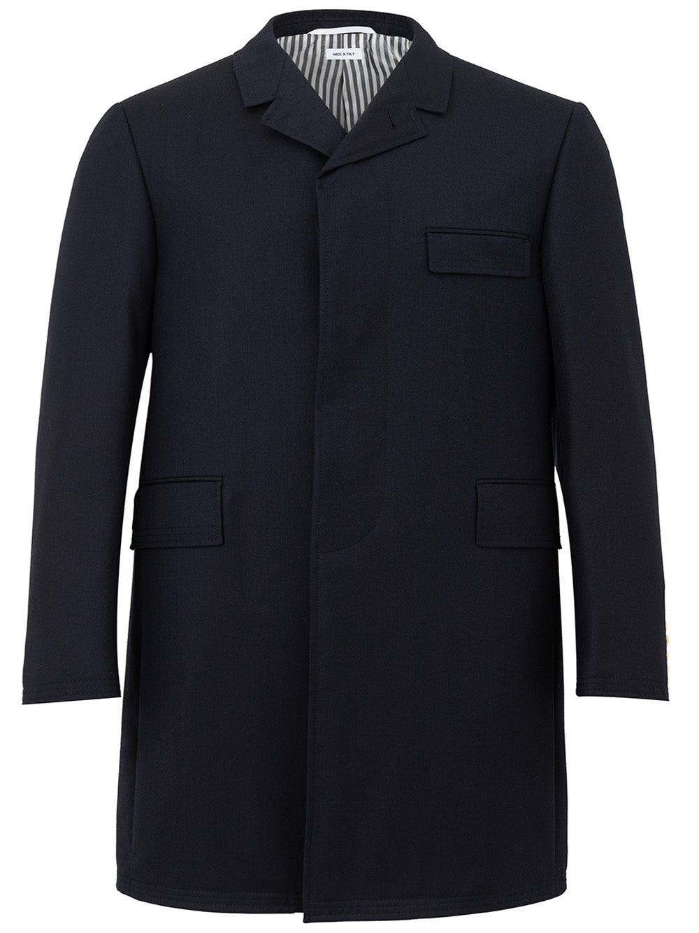 Thom Browne Chesterfield Overcoat Blue - DEA STILOSA MILANO