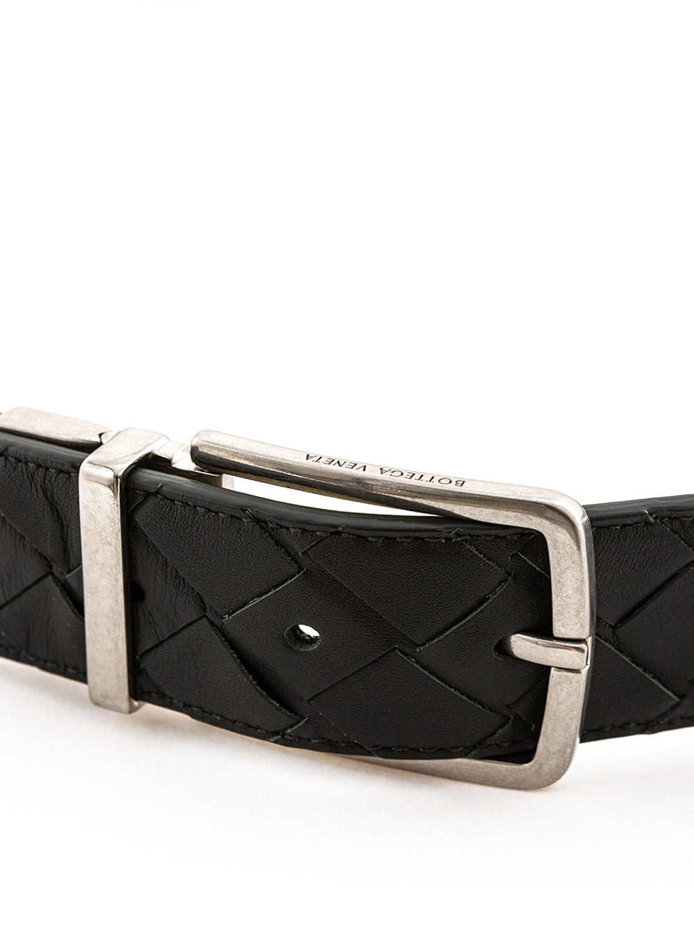 Bottega Veneta Green Intreccio Leather Belt - DEA STILOSA MILANO