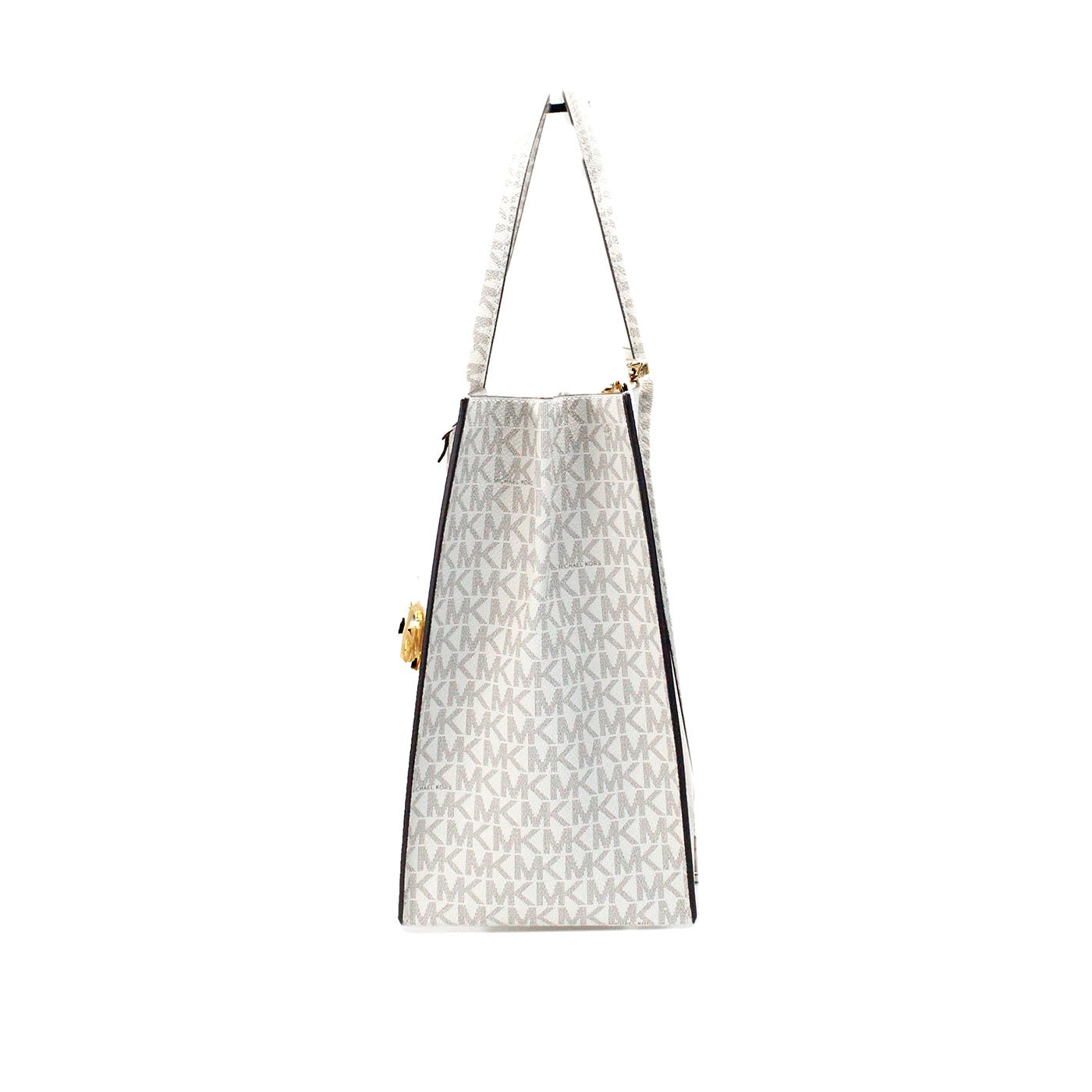 Michael Kors Mercer Large Light Cream Leather PVC Satchel Bag Crossbody Bag - DEA STILOSA MILANO