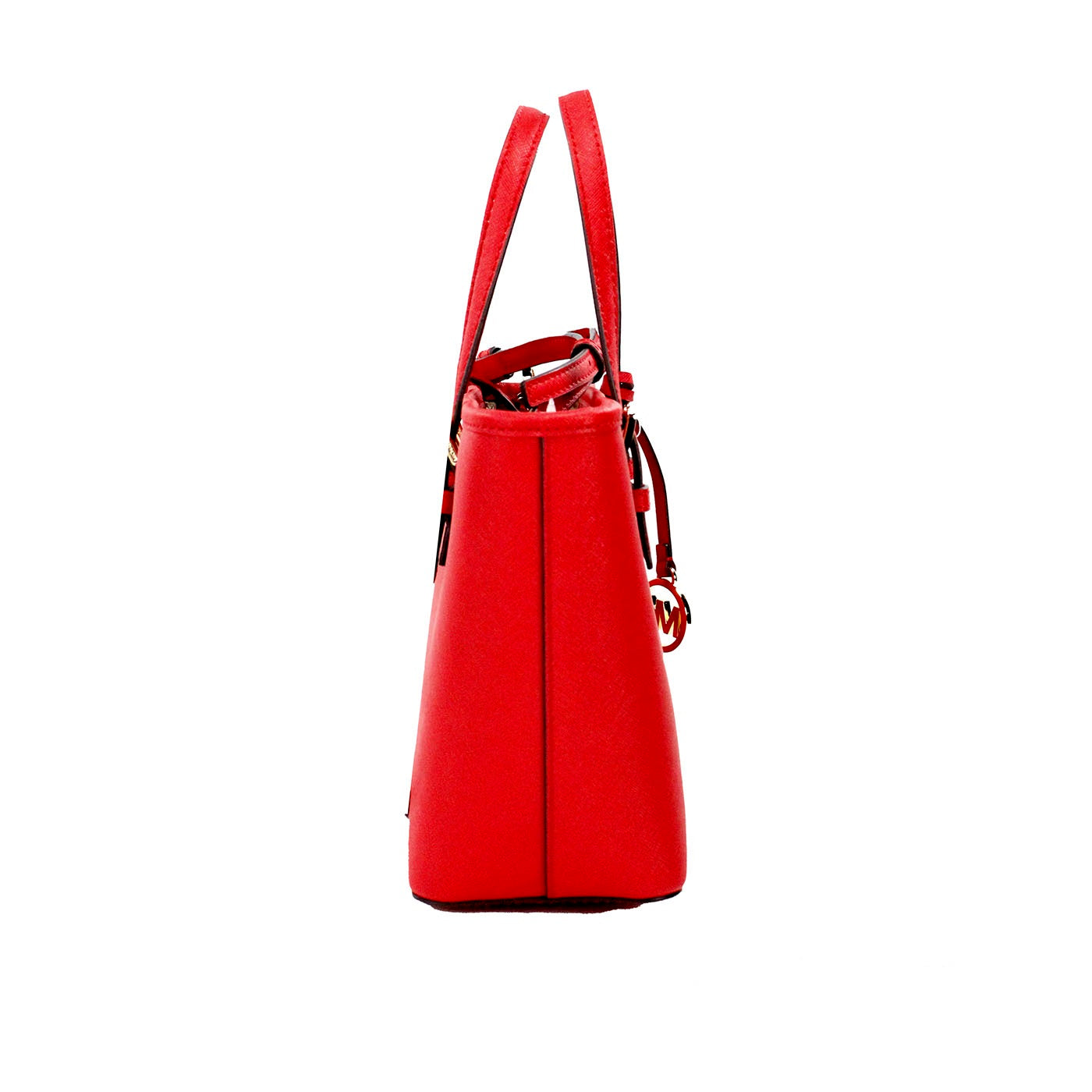 Michael Kors Jet Set Bright Red Leather XS Carryall Top Zip Tote Bag Purse - DEA STILOSA MILANO