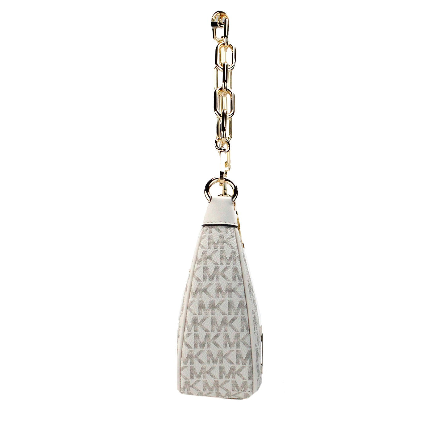 Michael Kors Cora Medium Light Cream Signature PVC Zip Pouchette Crossbody Bag - DEA STILOSA MILANO