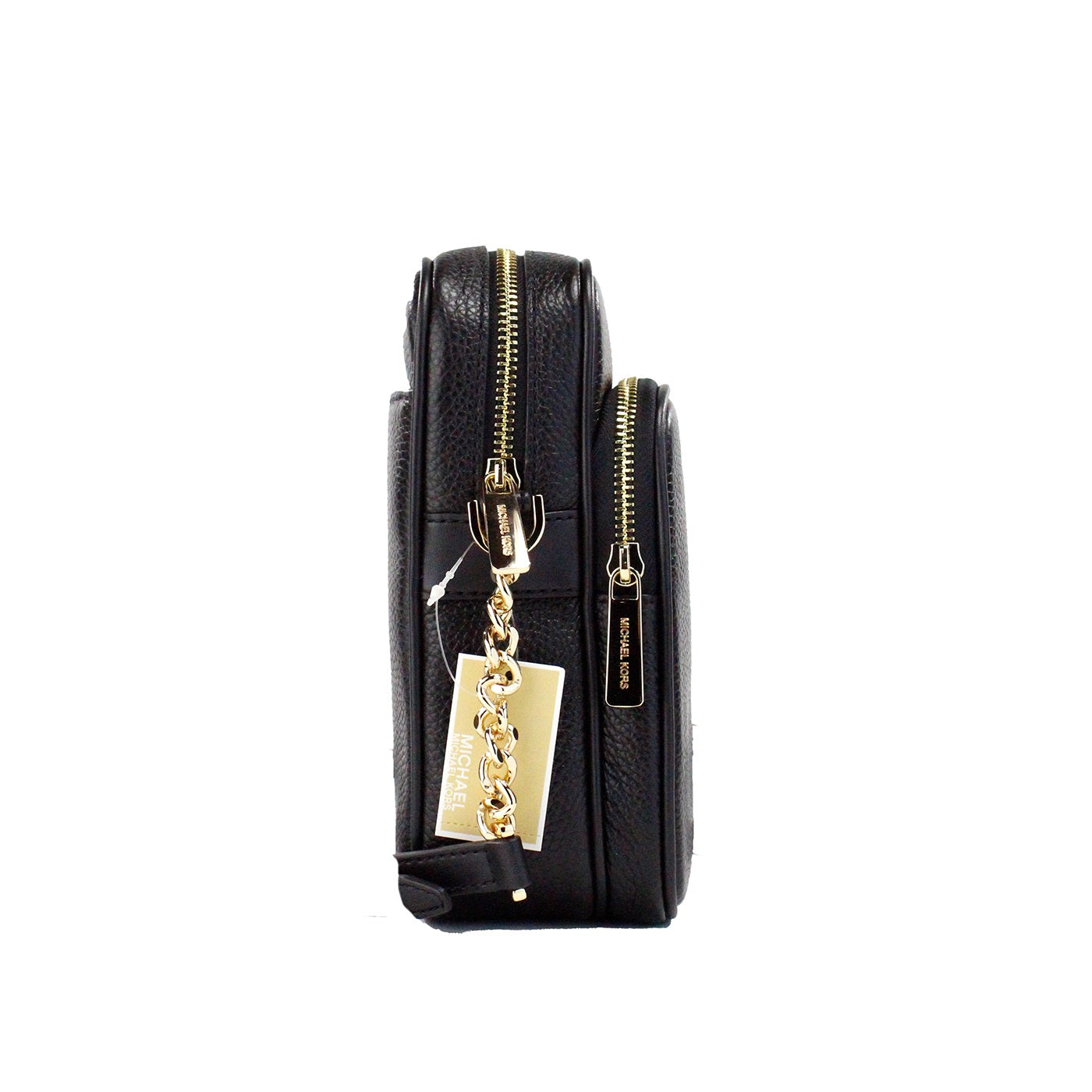 Michael Kors Flight Black Pebbled Leather North South Chain Crossbody Bag - DEA STILOSA MILANO