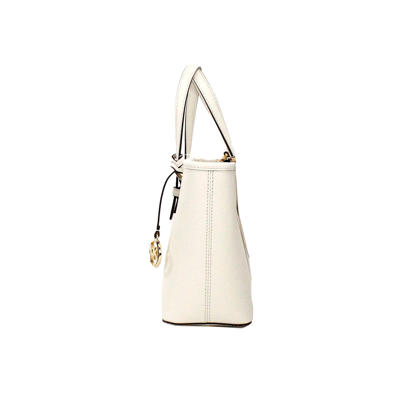 Michael Kors Jet Set Light Cream Leather XS Carryall Top Zip Tote Bag Purse - DEA STILOSA MILANO