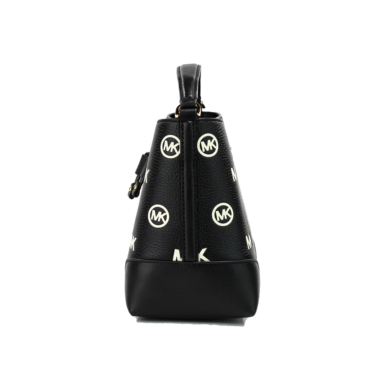 Michael Kors Mercer Small Black Embossed Drawstring Bucket Messenger Bag Purse - DEA STILOSA MILANO