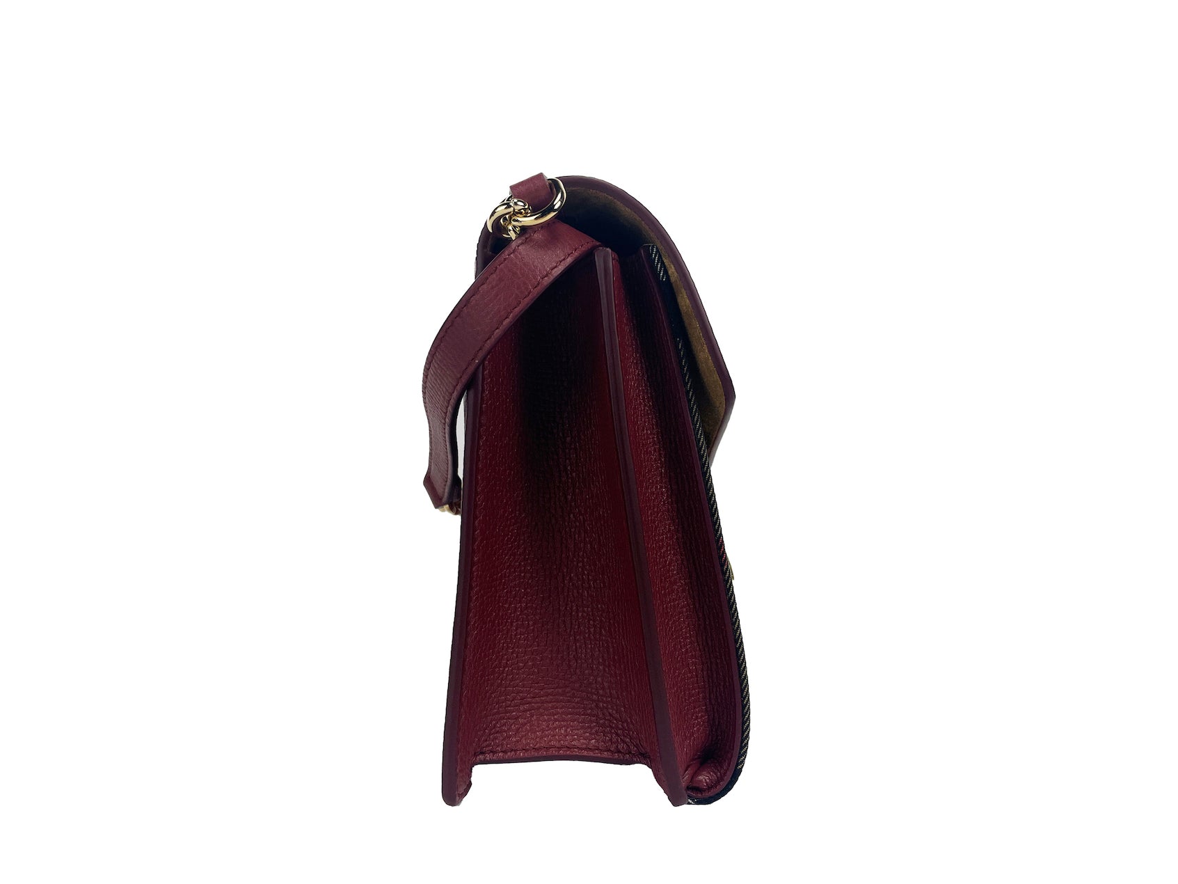 Burberry Macken Small Crimson House Check Leather Crossbody Bag - DEA STILOSA MILANO