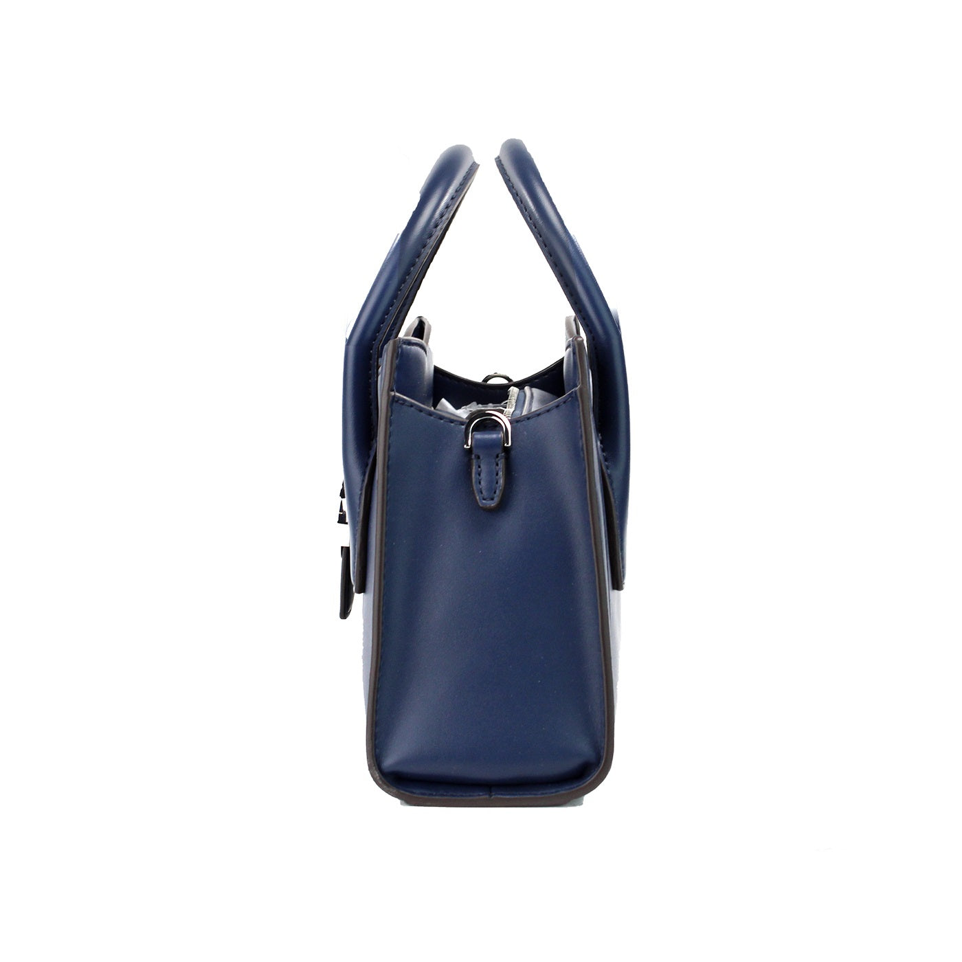 Michael Kors Gabby Small Navy Faux Leather Top Zip Satchel Crossbody Purse - DEA STILOSA MILANO