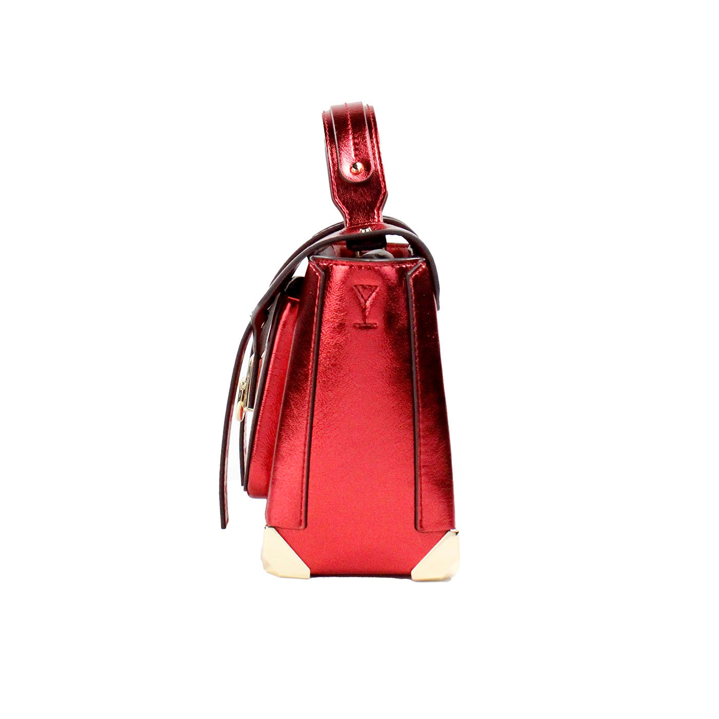 Michael Kors Manhattan Medium Crimson Leather Top Handle School Satchel Bag - DEA STILOSA MILANO
