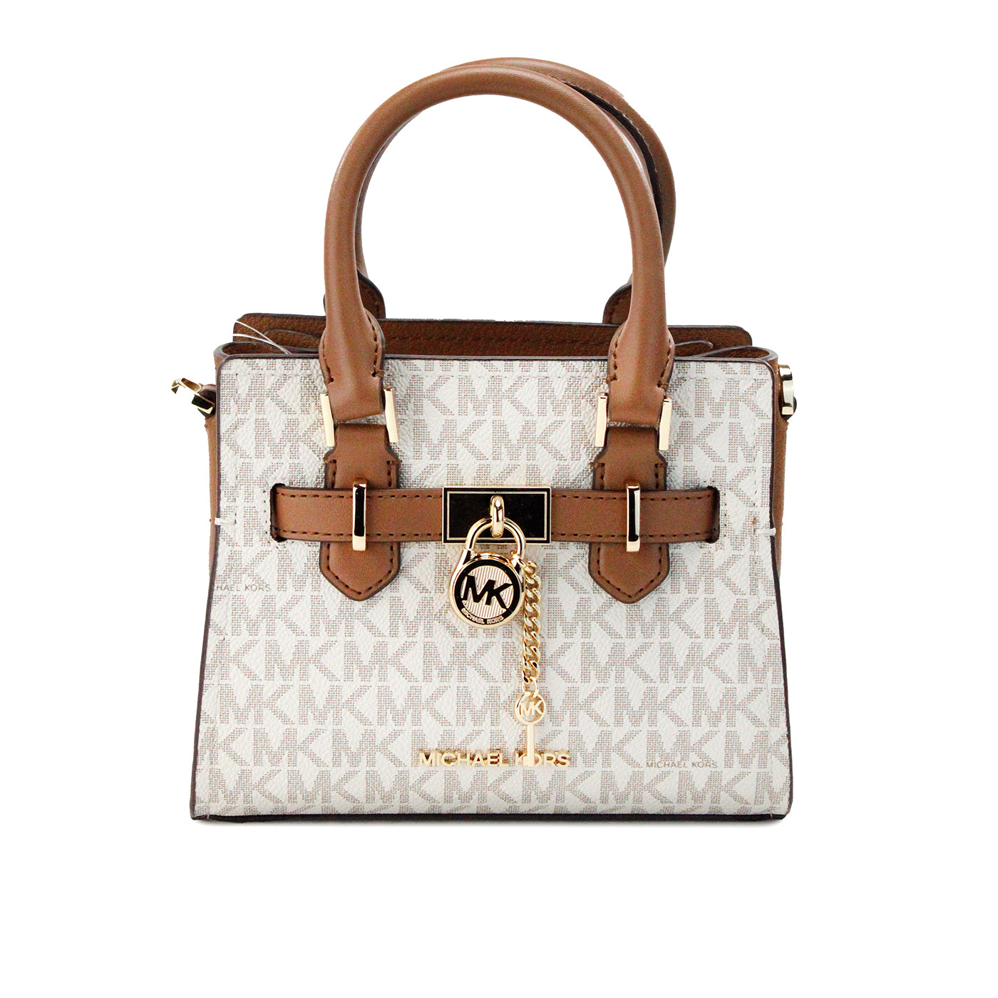 Michael Kors Hamilton XS Small Vanilla PVC Leather Satchel Crossbody Bag Purse - DEA STILOSA MILANO