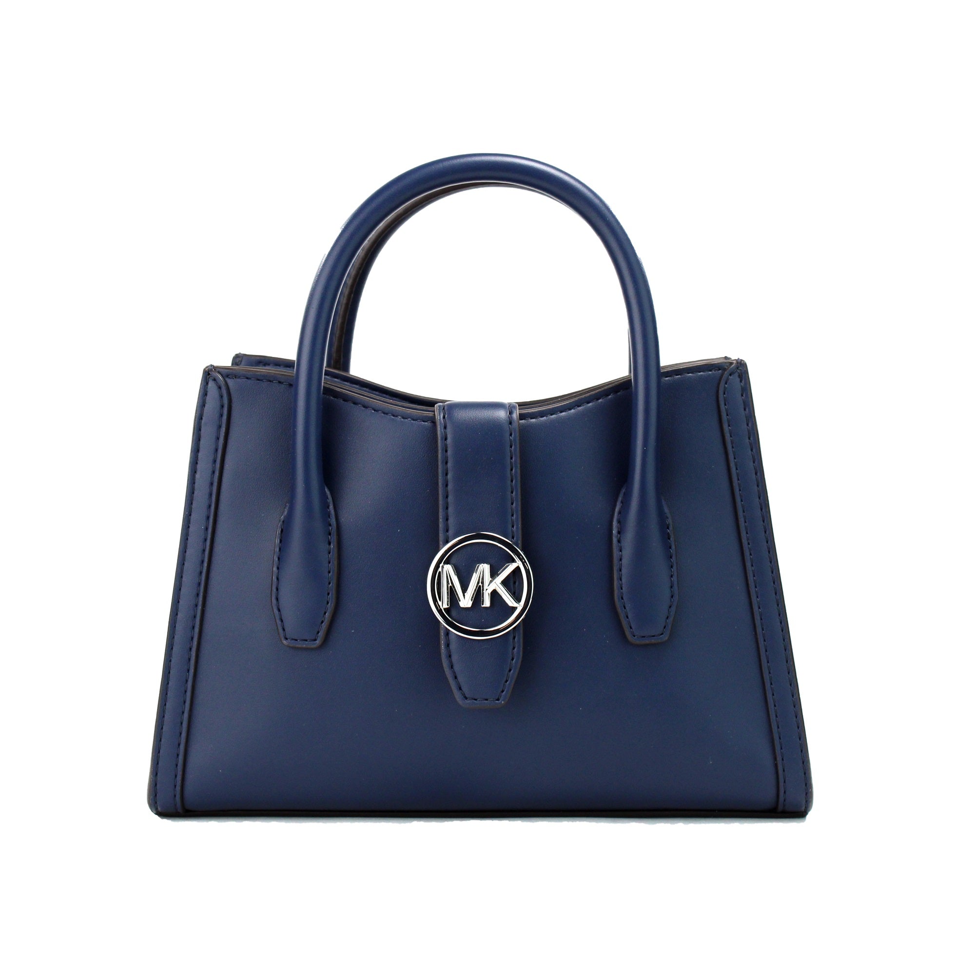 Michael Kors Gabby Small Navy Faux Leather Top Zip Satchel Crossbody Purse - DEA STILOSA MILANO