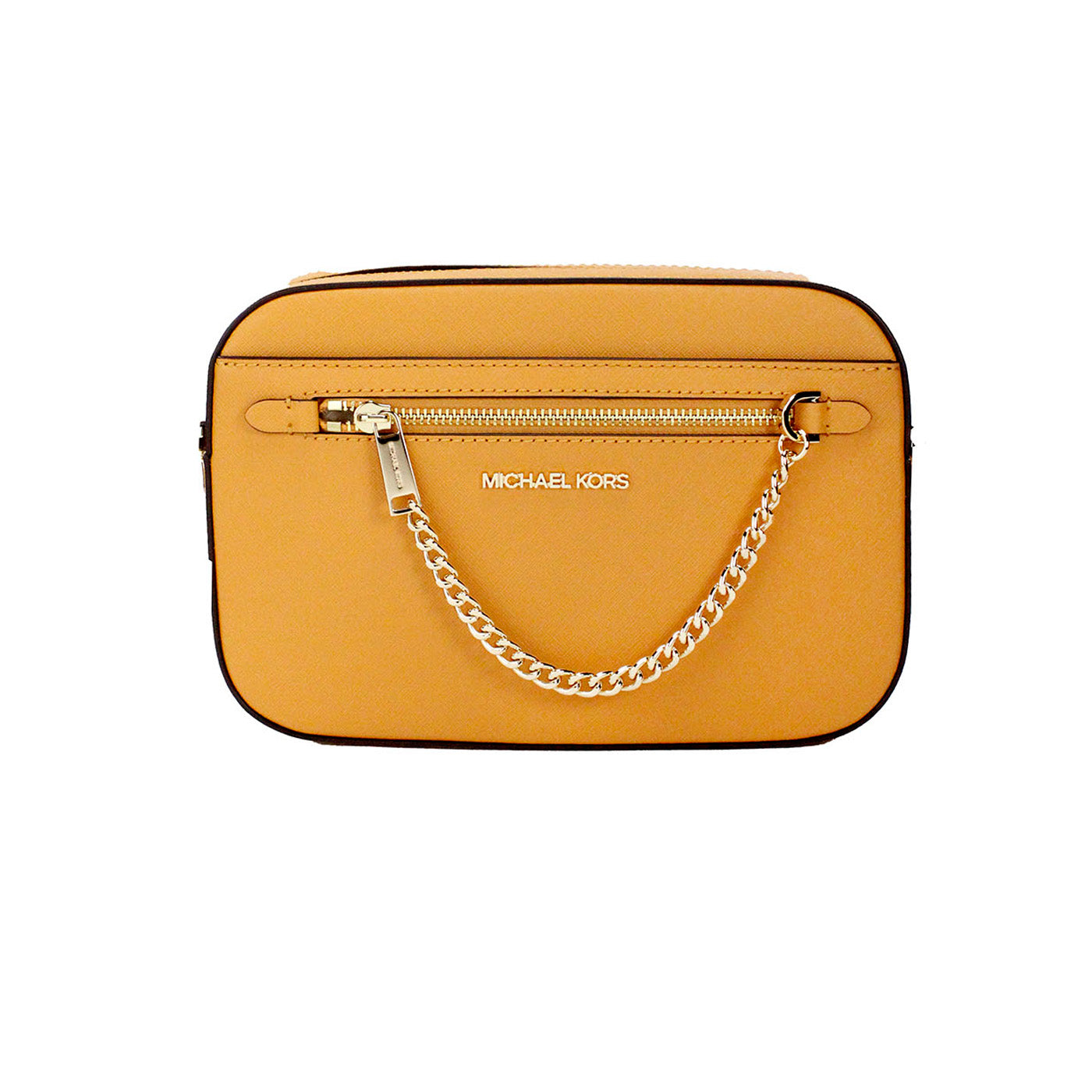 Michael Kors Jet Set East West Large Cider Leather Zip Chain Crossbody Bag - DEA STILOSA MILANO